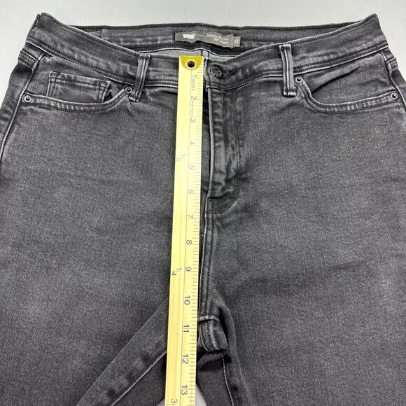 Levis 512 Perfectly Slimming Skinny Leg Women's Jeans Plus Size 12‎ Denim Black - Picture 4 of 15